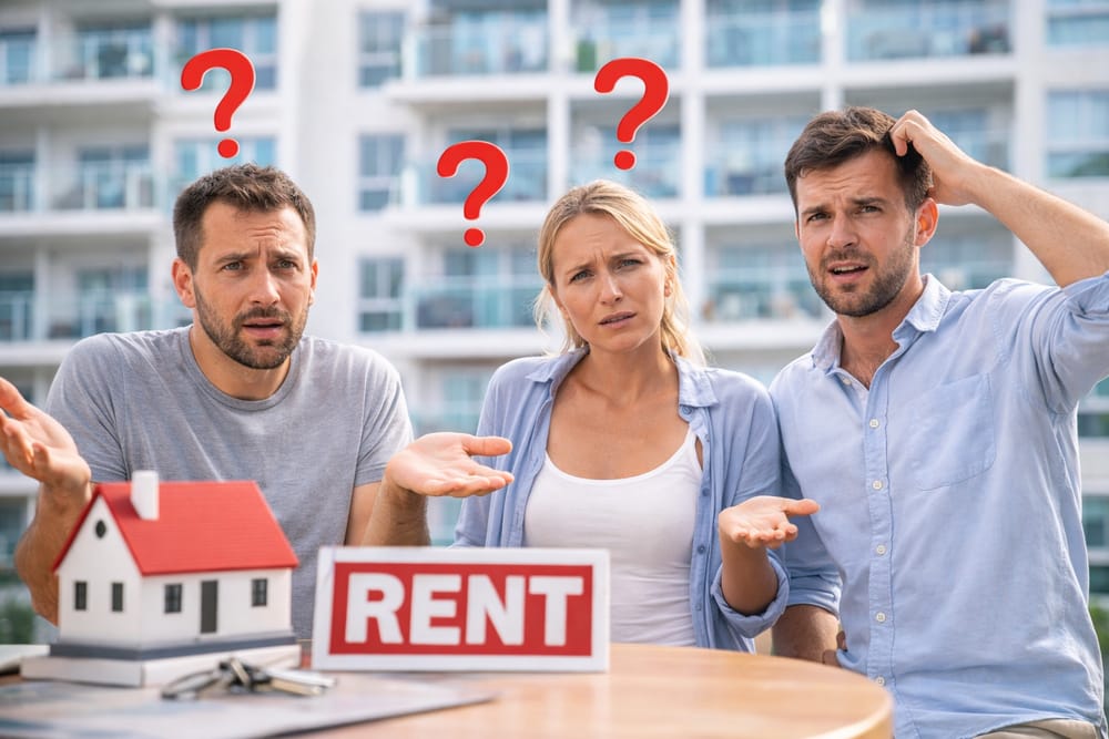 Why Rental Scams Still Happen in Pattaya – Expat Rental Risks Explained Expats reviewing rental listings in Pattaya, highlighting common rental scam risks and why scams still happen in the Pattaya rental market