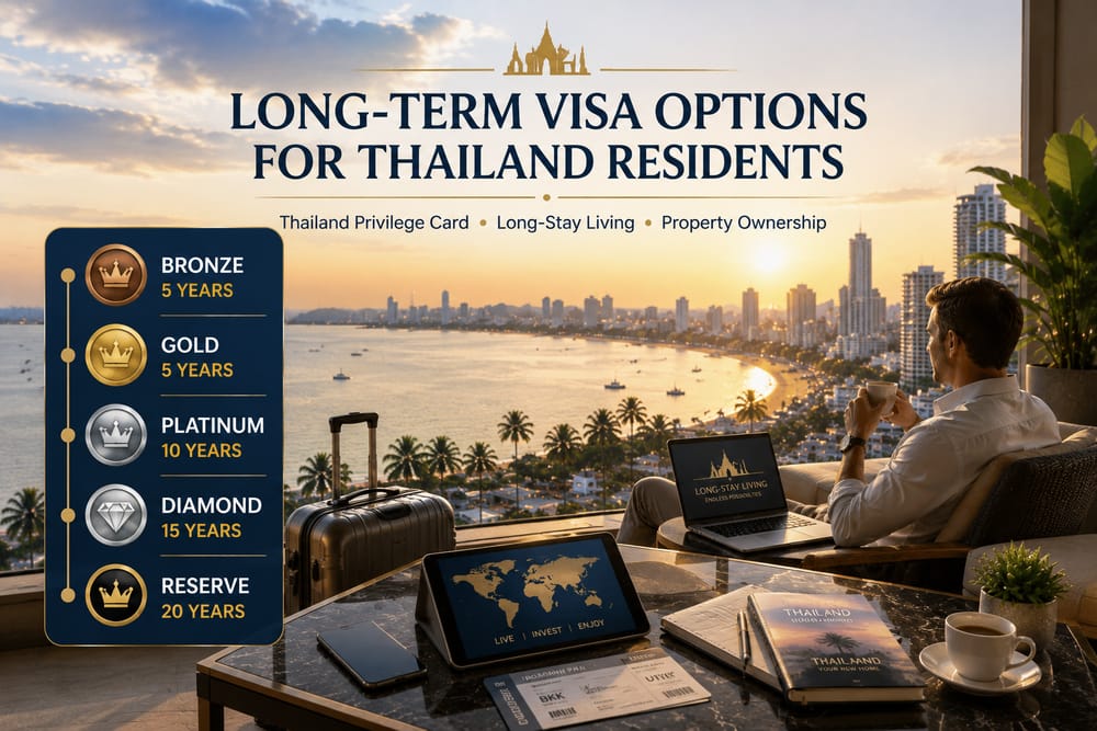 Thailand Privilege Card Long-Term Visa Options for Pattaya Property Buyers Thailand Privilege Card long-stay visa options for foreign property buyers and investors living in Pattaya Thailand