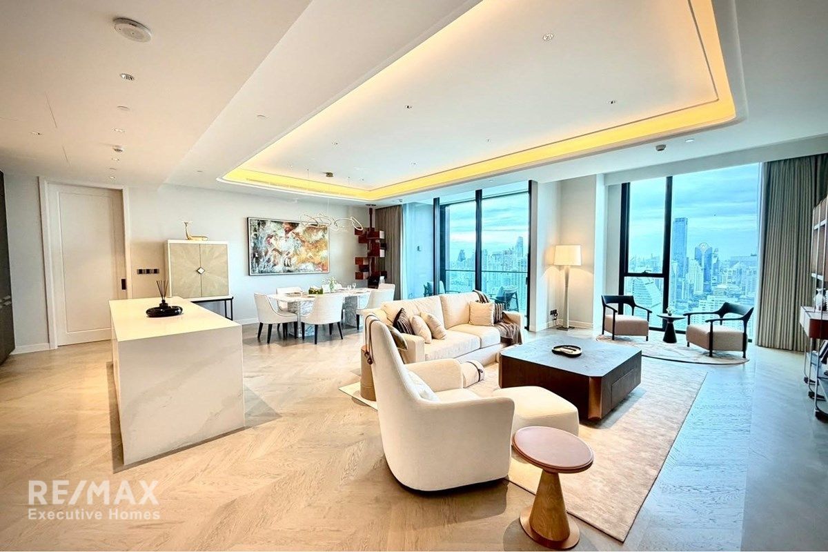 Ultraluxuriöse 3-Schlafzimmer-Wohnung zur Miete in One89 Wireless - 218 m² mit Lumpini-Blick. 1