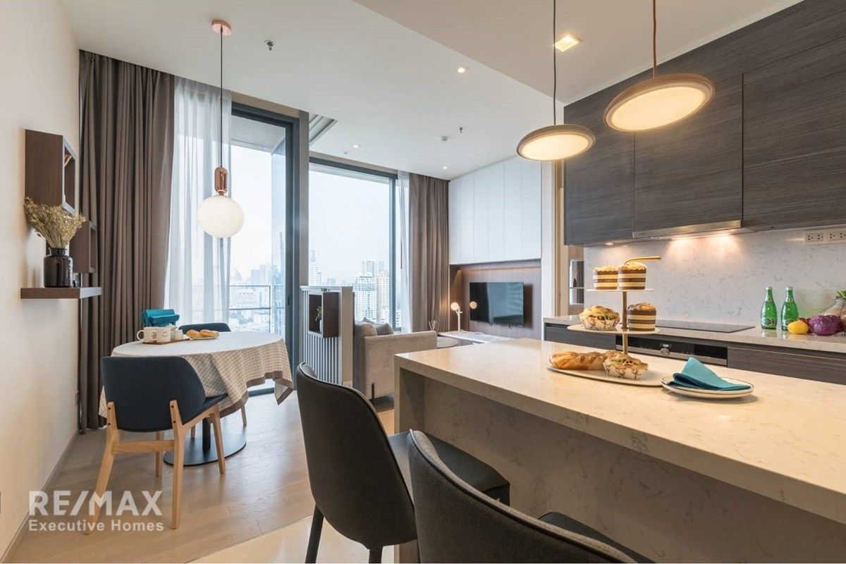 75K Rent | 75.5sqm 2BR Condo on 21st Floor with West View | THE ESSE Asoke, Wattana 2