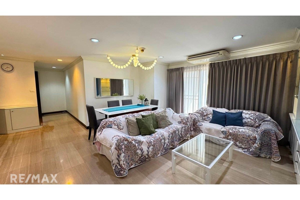 Spacious 3BR Condo with 3 Balconies for Rent near BTS Phrom Phong - 164sqm 2