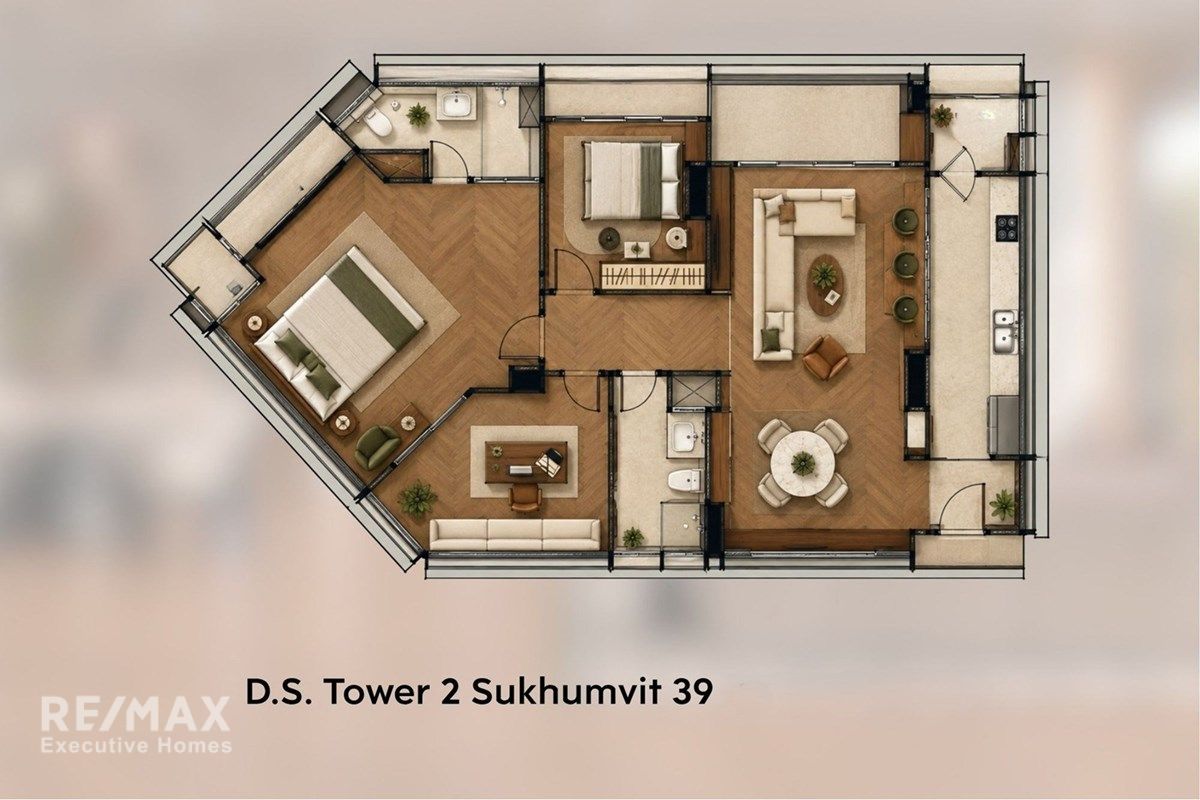 Spacious 2BR 2BA Condo for Sale in Prime Location | 137sqm on 17th Floor | DS Tower 2 7