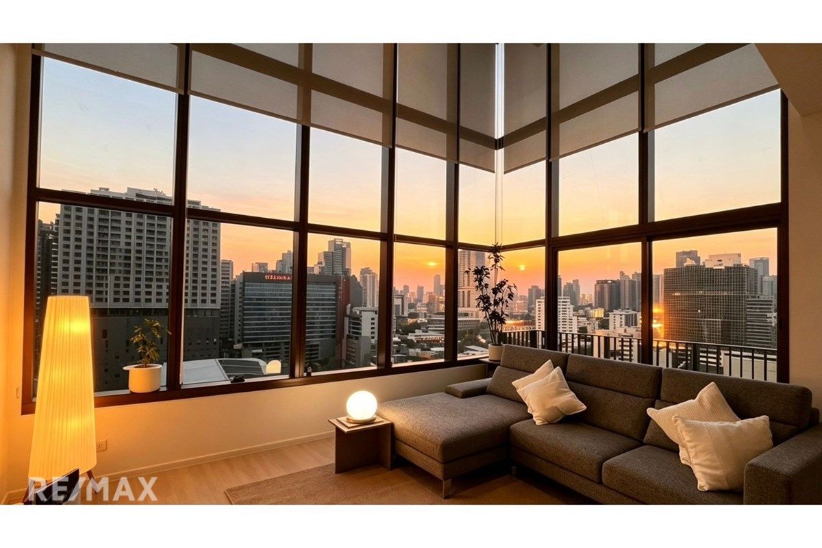 Rare Duplex in Emporio Place Sukhumvit 24 with Skyline Views, 14 Mins Walk to BTS Phrom Phong 6