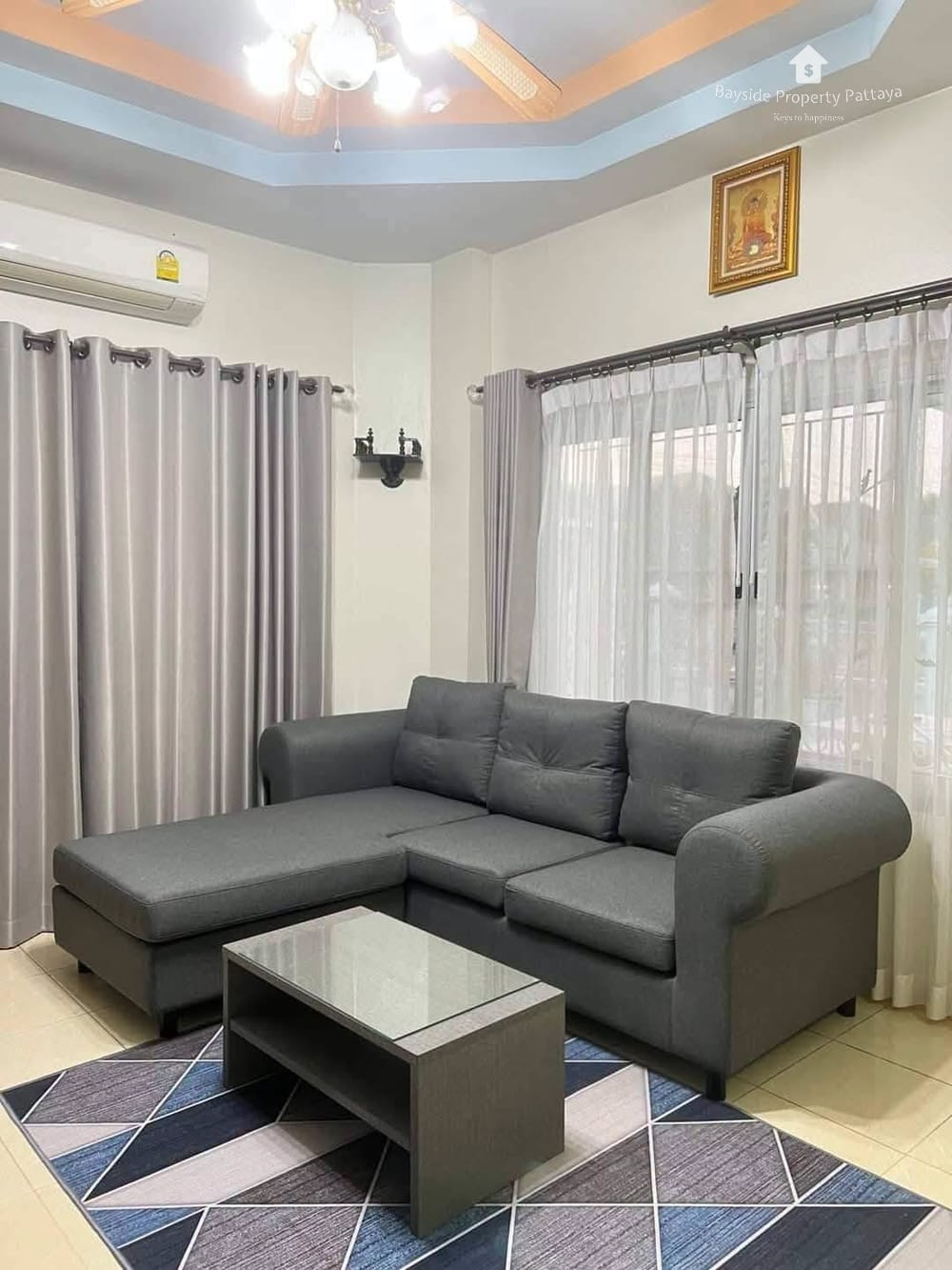 Spacious 3-Bedroom Detached House for Rent in Baan Chalita 2, Pattaya with City View and Air Conditioning 4