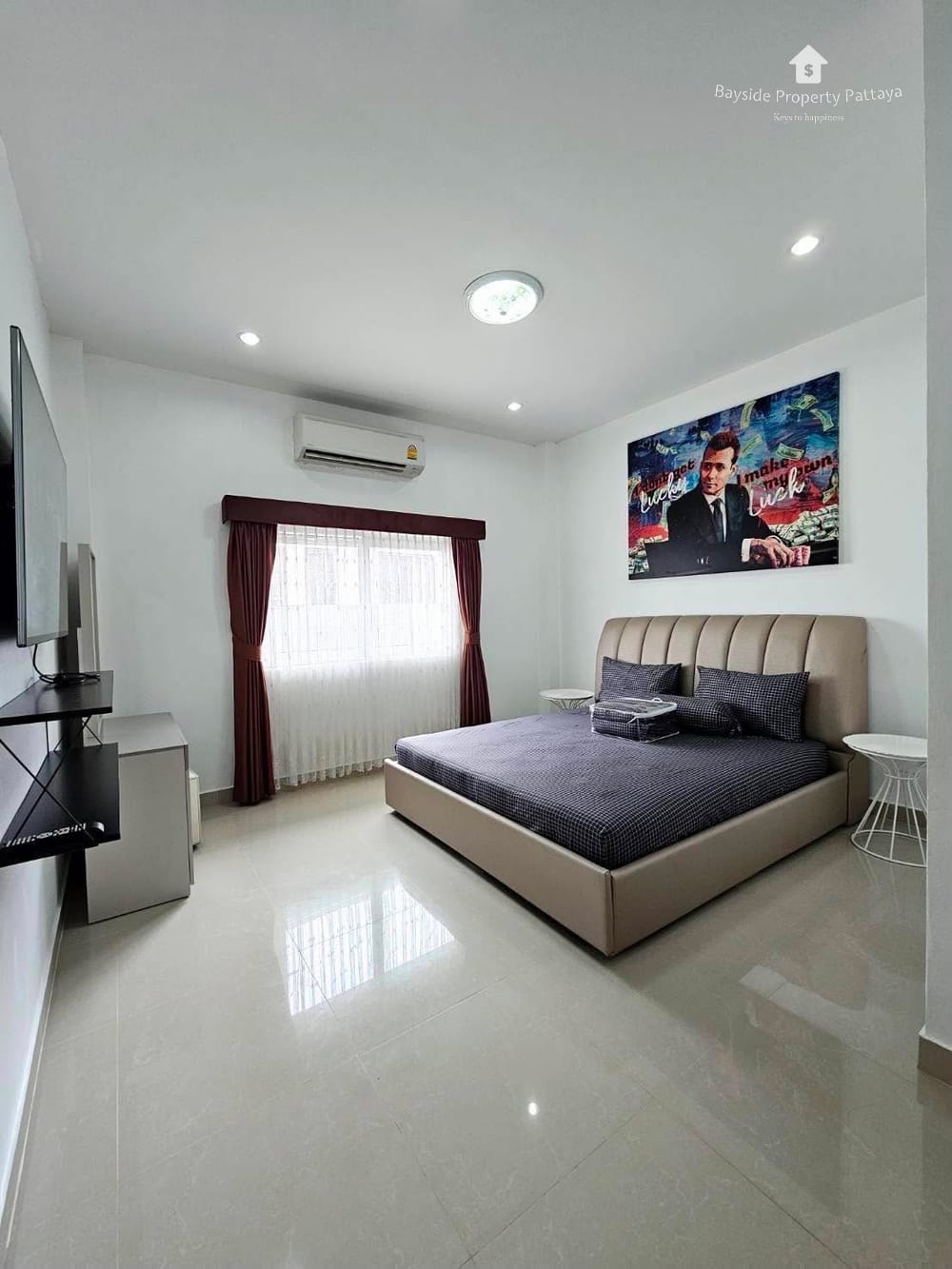 3-Bedroom House for Rent with Air Conditioning in East Pattaya 7