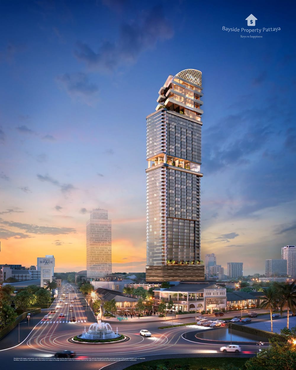 1-Zimmer-Eigentumswohnung mit Stadtblick zum Verkauf in ONCE PATTAYA, Na Kluea 26