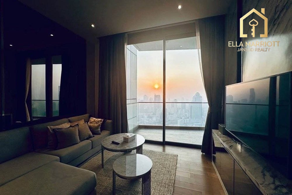 2-Schlafzimmer-Eigentumswohnung in den Magnolias Waterfront Residences — 6 Gehminuten zur BTS Charoen Nakhon 3
