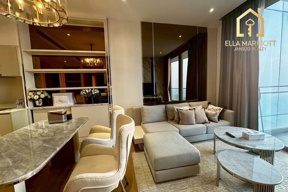 2-Schlafzimmer-Eigentumswohnung in den Magnolias Waterfront Residences — 6 Gehminuten zur BTS Charoen Nakhon 5