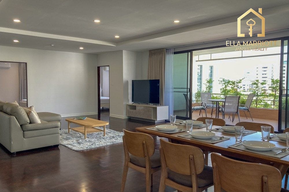 Geräumige Familiensuite mit 3 Schlafzimmern zur Miete für 130.000 in Sukhumvit 49 – Haustierfreundliches Apartment. 2
