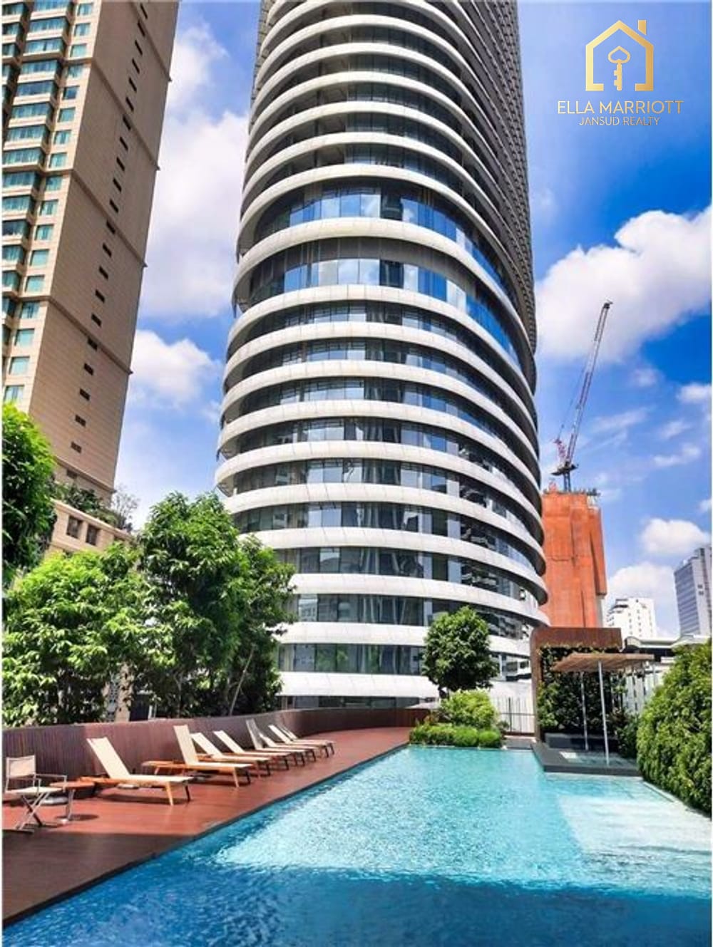 Luxuriöse 2-Zimmer-Wohnung mit Stadtblick zur Miete im Magnolias Ratchadamri – 5 Gehminuten zur BTS Ratchadamri. 8