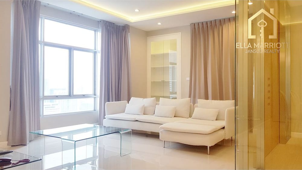 Rent 100K | Grand Langsuan | 144sqm 31st Fl. | 2BR + Study | Chidlom 2