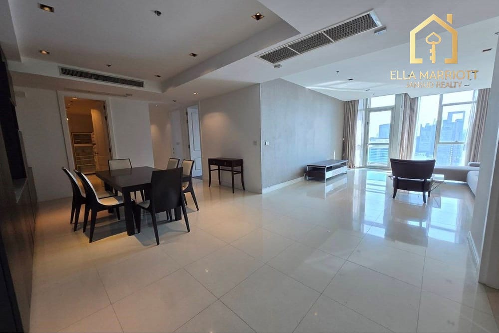 Luxuriöse 3-Zimmer-Wohnung zur Miete in der Athenee Residence – 178m², 38. Etage mit Himmelsblick, 4 Gehminuten zur BTS Phloen Chit 2