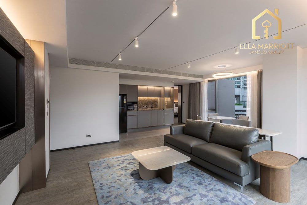 Luxury 1BR Serviced Condo 79sqm for Rent at 69K | Shuttle to BTS Asoke 2
