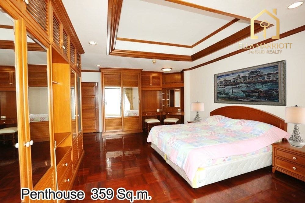Spacious 3BR Penthouse on 21st Floor in Sukhumvit 23 - Rent 85K 2