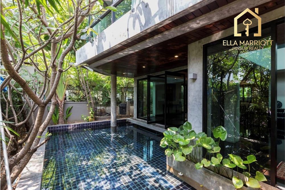 Villa mit privatem Pool, 500 qm, zu vermieten nahe Thonglor BTS, Sukhumvit 53 - 230.000 2