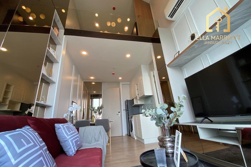 Seltene 53m² Duplex-Wohnung mit 2 Schlafzimmern zur Miete | Noble Recole Sukhumvit 19 | 9 Gehminuten zur MRT 1
