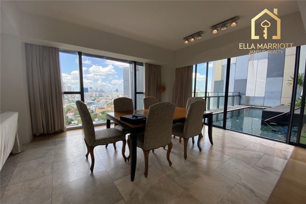 Rent 130K | Rare 222sqm 3BR Condo with Private Pool | The Met Sathorn - 10 Mins Walk to BTS Chong Nonsi 4