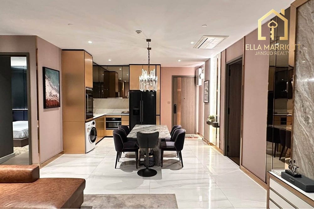 Rent 120K | 100sqm 3BR 2BA 17th Fl | German Kitchen & Wine Cab 3