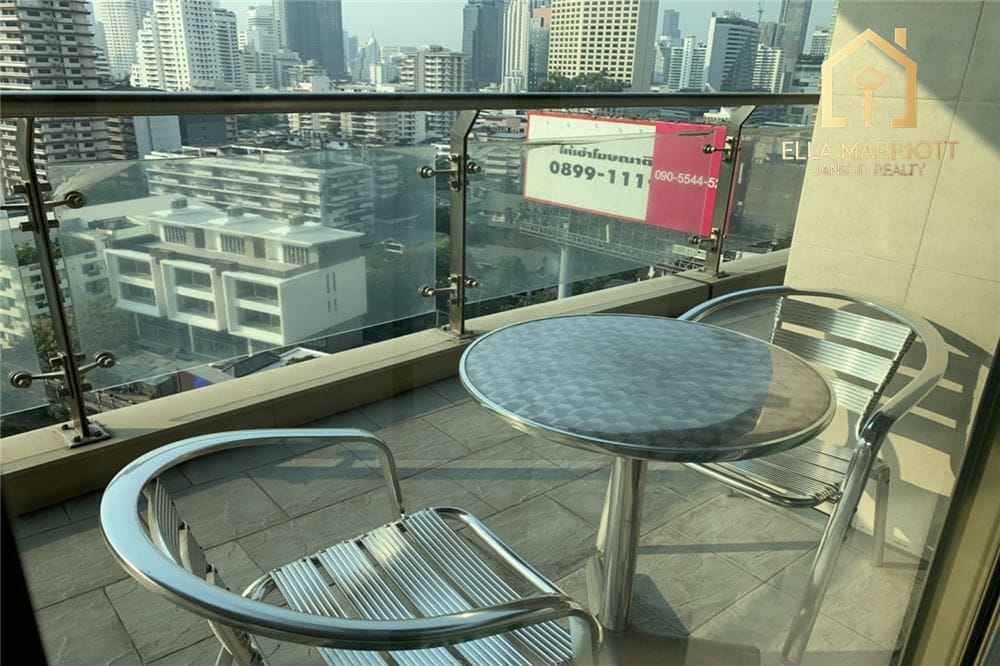 Rent 70K | 109sqm 2BR 2BA 15th Fl | Big Balcony & View | BTS Asok 7