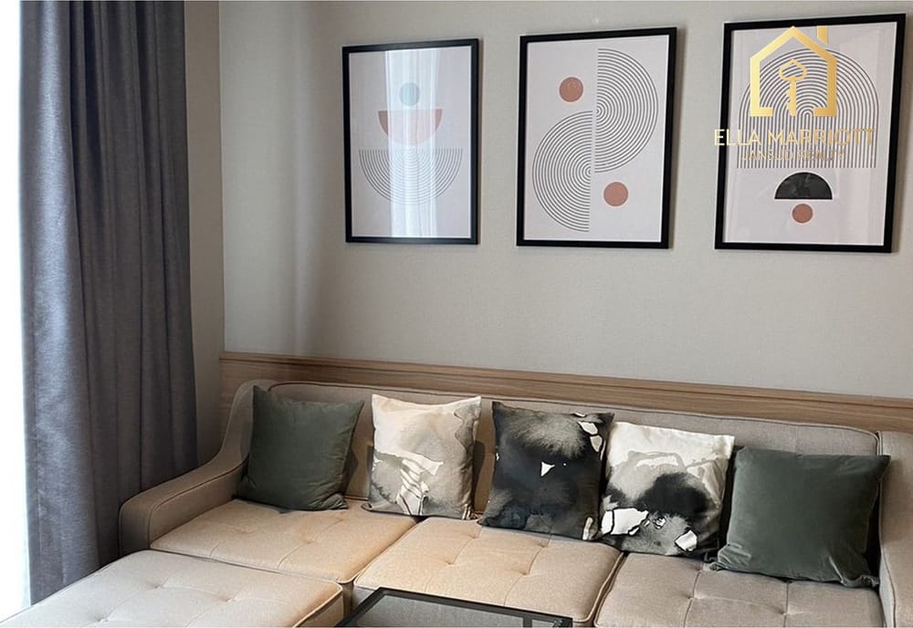 Modern 2BR Condo for Rent 45K | 55sqm | 15th Fl with Mid-High View near BTS Phrom Phong 3