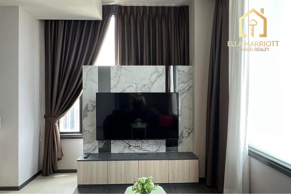 Rent 50K | 65sqm 2BR 2BA 29th Fl | High City View | 2 Min BTS Asok 4