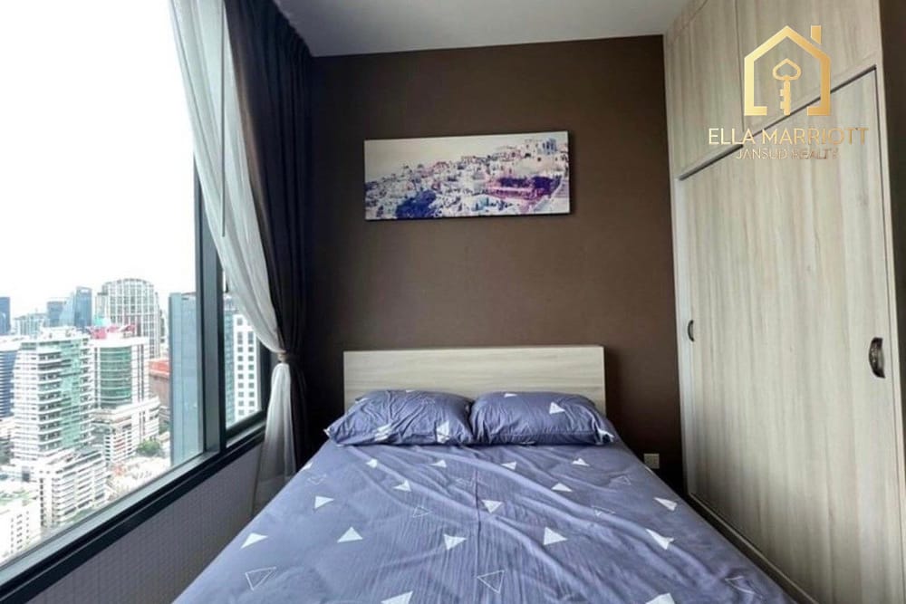 Rent 50K | 65sqm 2BR 2BA 29th Fl | High City View | 2 Min BTS Asok 8
