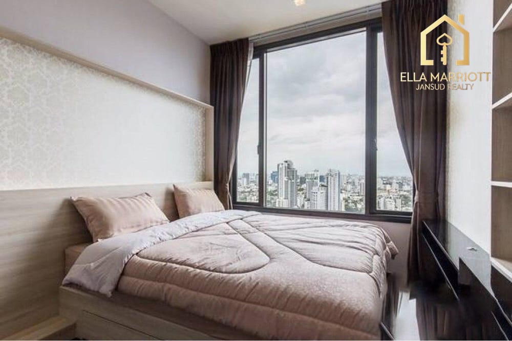 Rent 50K | 65sqm 2BR 2BA 29th Fl | High City View | 2 Min BTS Asok 9