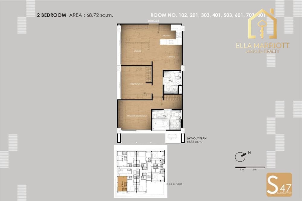 Promotion Price! Brand-New 2-Bedroom Unit for SALE at S47 14