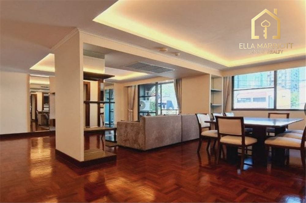 Geräumige 3-Schlafzimmer-Eigentumswohnung in Ruamrudee | 230m² mit Gartenblick | Nahe BTS Ploenchit 3