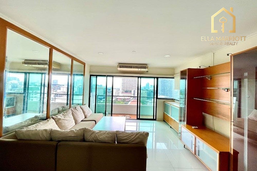 Eigentumswohnung mit 2 Schlafzimmern in Sathorn Gardens — 13 Gehminuten zur MRT Si Lom 3