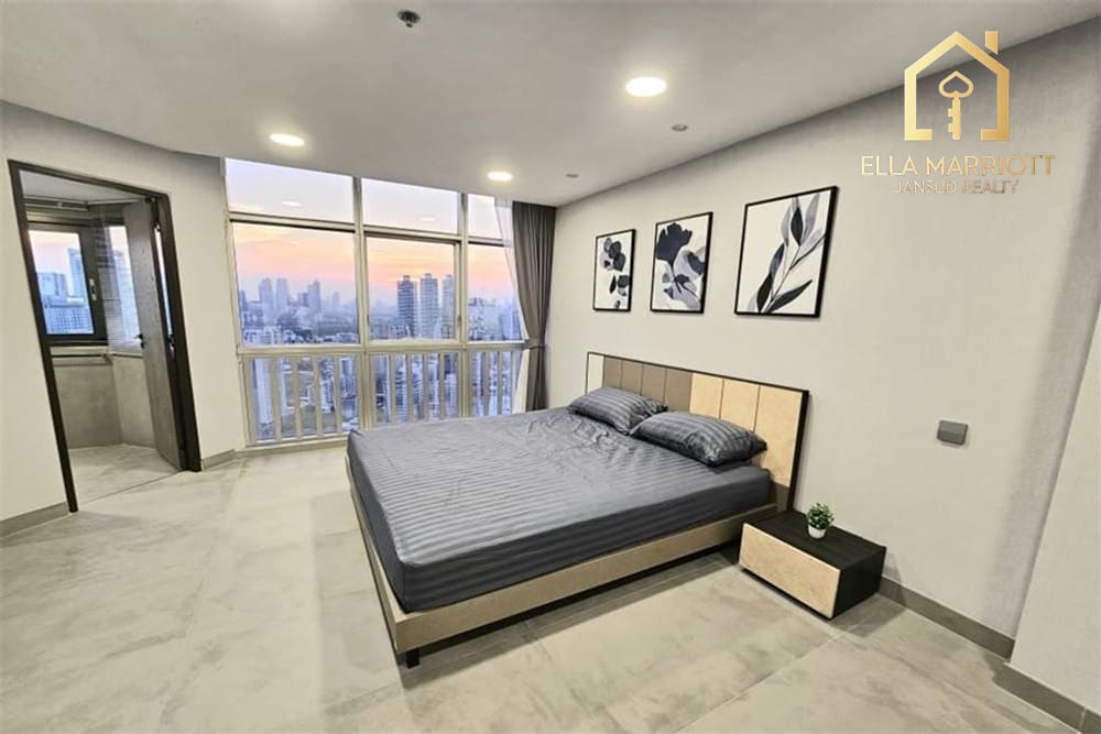 Rent 110K | 38th Fl. Corner 146sqm 3BR | River & Park Views | Near BTS 5