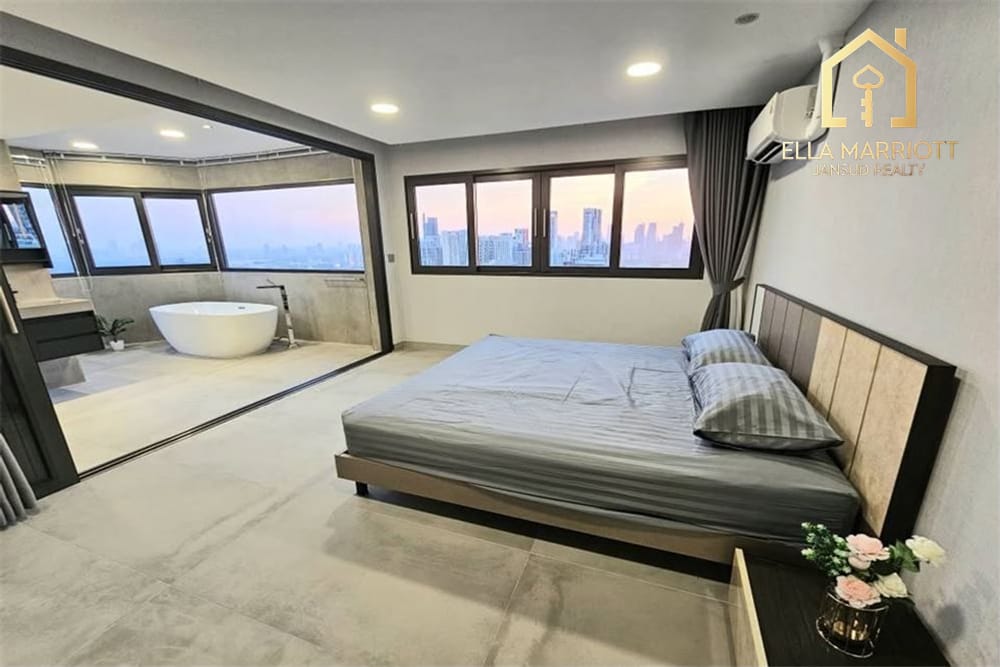 Rent 110K | 38th Fl. Corner 146sqm 3BR | River & Park Views | Near BTS 8