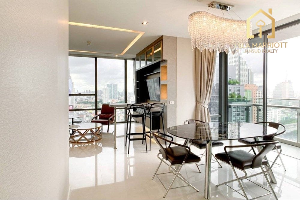 2-Bedroom Condo at The Bangkok Sathon — 2 min walk to BTS Surasak 2