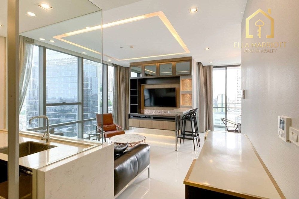 2-Bedroom Condo at The Bangkok Sathon — 2 min walk to BTS Surasak 4