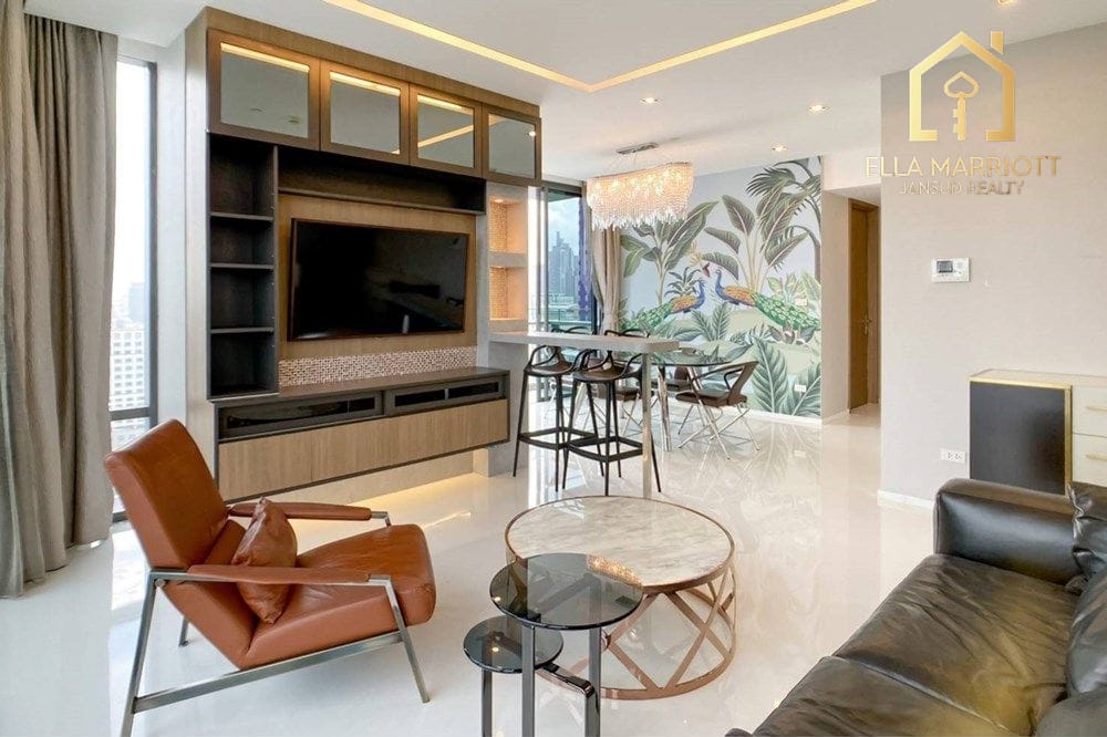 2-Bedroom Condo at The Bangkok Sathon — 2 min walk to BTS Surasak 5