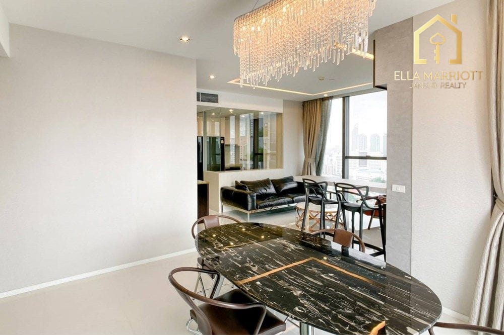 2-Bedroom Condo at The Bangkok Sathon — 2 min walk to BTS Surasak 7