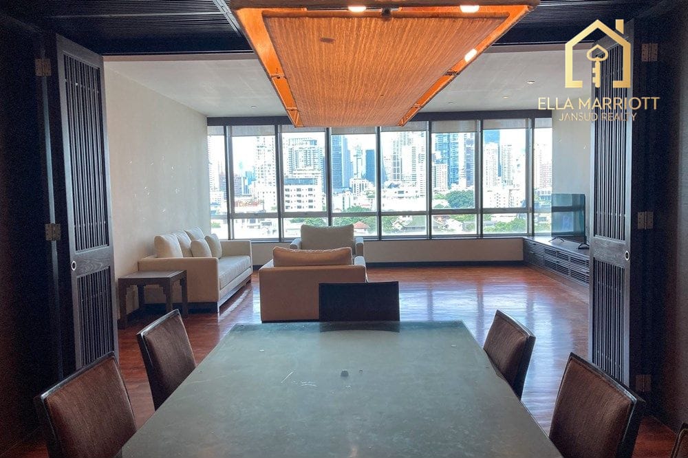 Rent 95K | Massive 245sqm 3+1BR Thonglor Suite | Study Flex 4BR 2