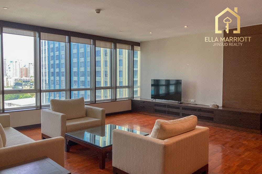 Rent 95K | Massive 245sqm 3+1BR Thonglor Suite | Study Flex 4BR 5