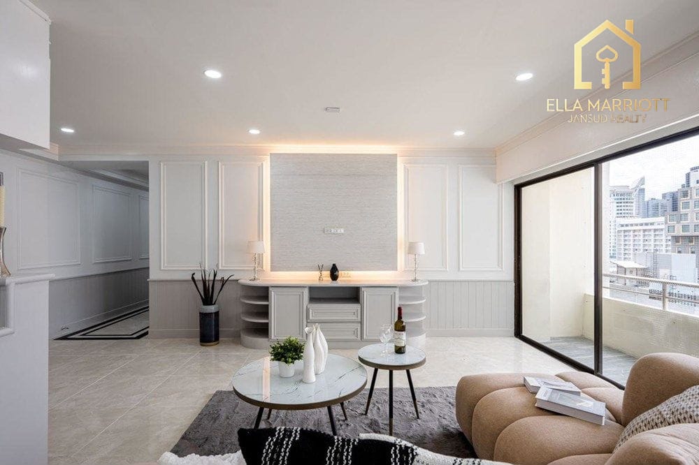 Renovierte 2-Zimmer-Wohnung in der Saranjai Mansion – 3 Gehminuten zur BTS Nana. 4