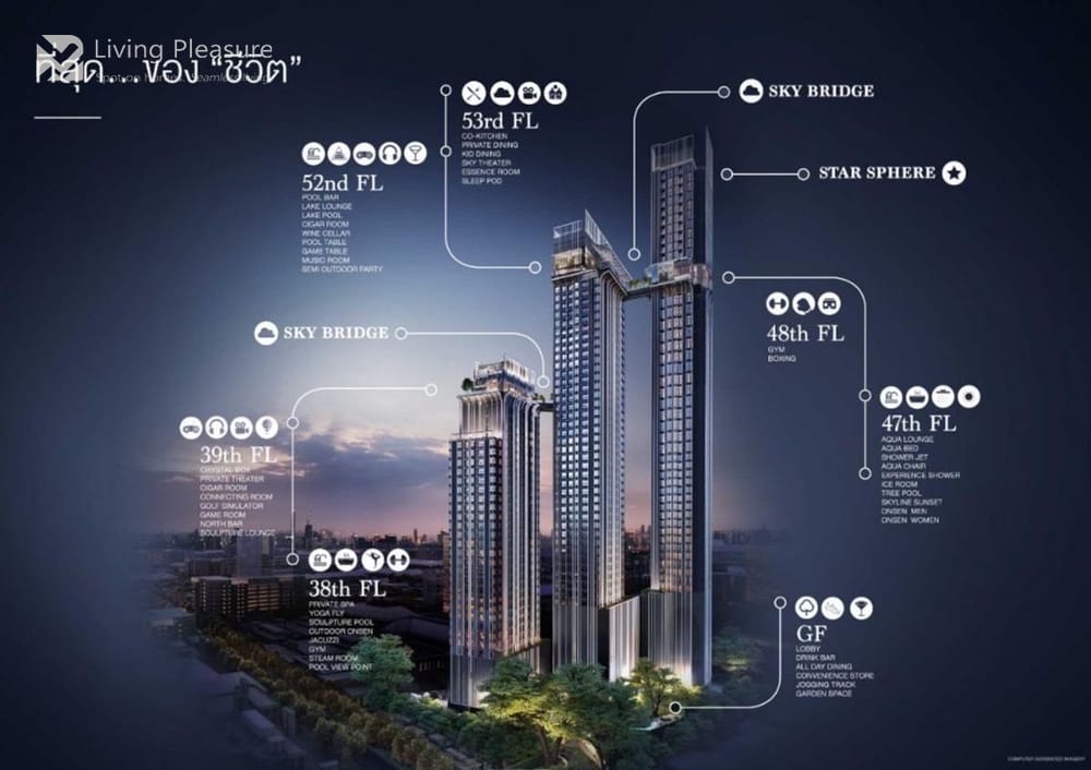 2 Bedrooms Duplex for Rent I Park Origin Thonglor I BTS Thonglor 12