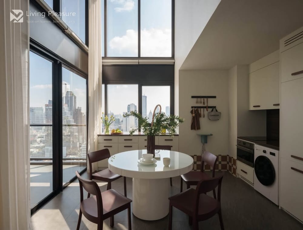 Stylish 2-Bedroom Duplex for Rent I The Lofts Silom I BTS Surasak 10