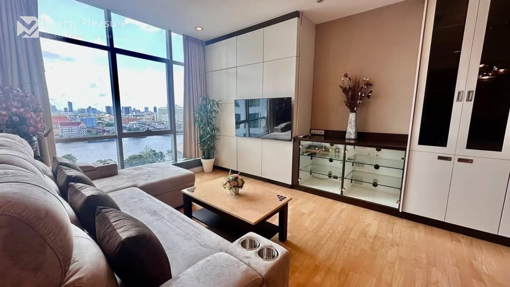 Luxury 2-Bedroom Condo for Rent at Baan Sathorn Chaopraya with City View near BTS Saphan Taksin 2