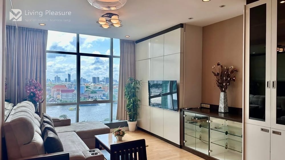 Luxury 2-Bedroom Condo for Rent at Baan Sathorn Chaopraya with City View near BTS Saphan Taksin 3