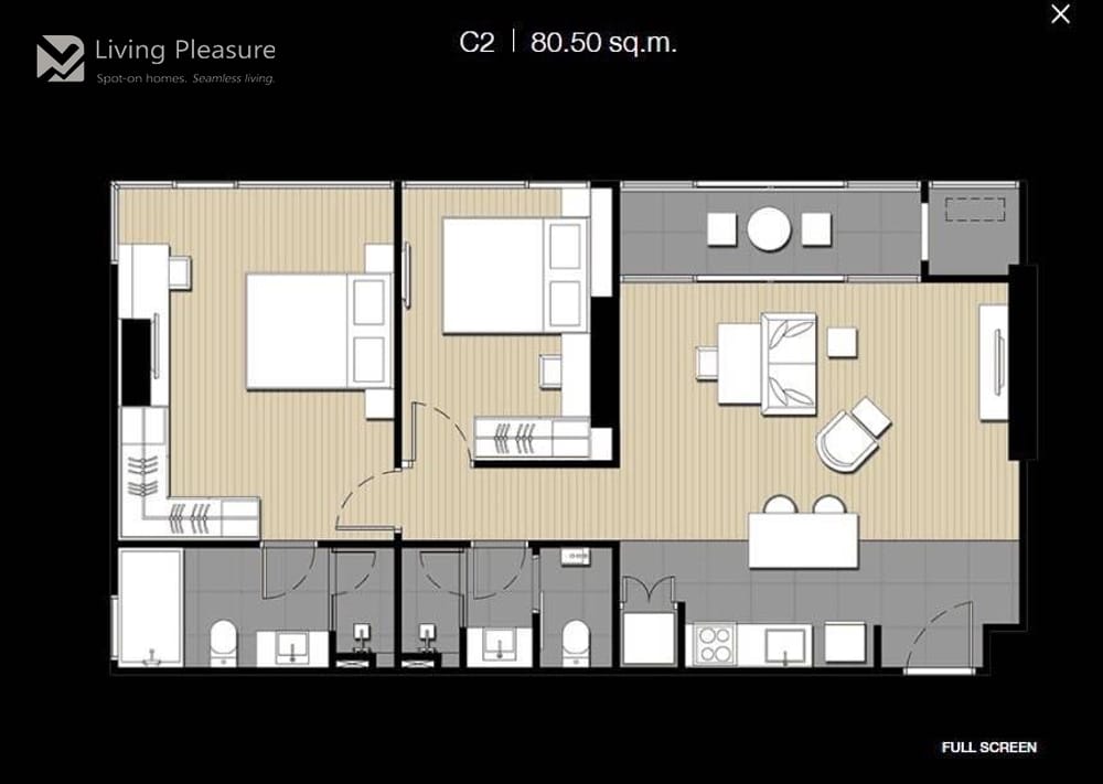 Spacious 2 Bedrooms condo for Rent I IDEO Mobi Sukhumvit 66 I BTS Udom Suk 13