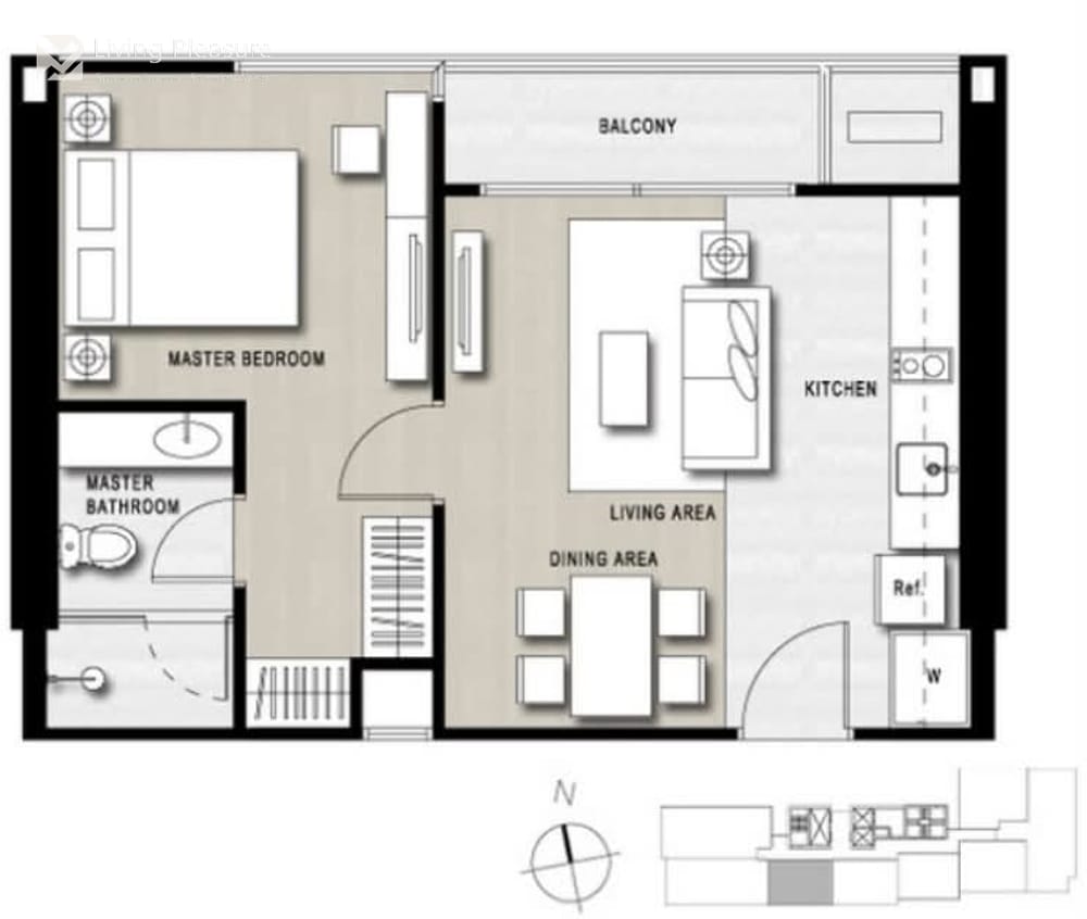 1-Bedroom Condo for Sale and Rent in HQ by Sansiri, 0.9 km to BTS Thong Lo 10