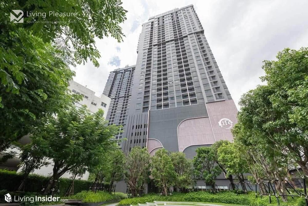 Modern Studio for Rent at Life Rama 4–Asoke with City View - Near MRT Queen Sirikit 8