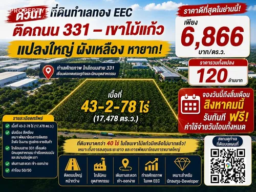 urgent-prime-land-in-eec-zone-adjacent-to-highway-331-khao-mai-kaew-ppro286
