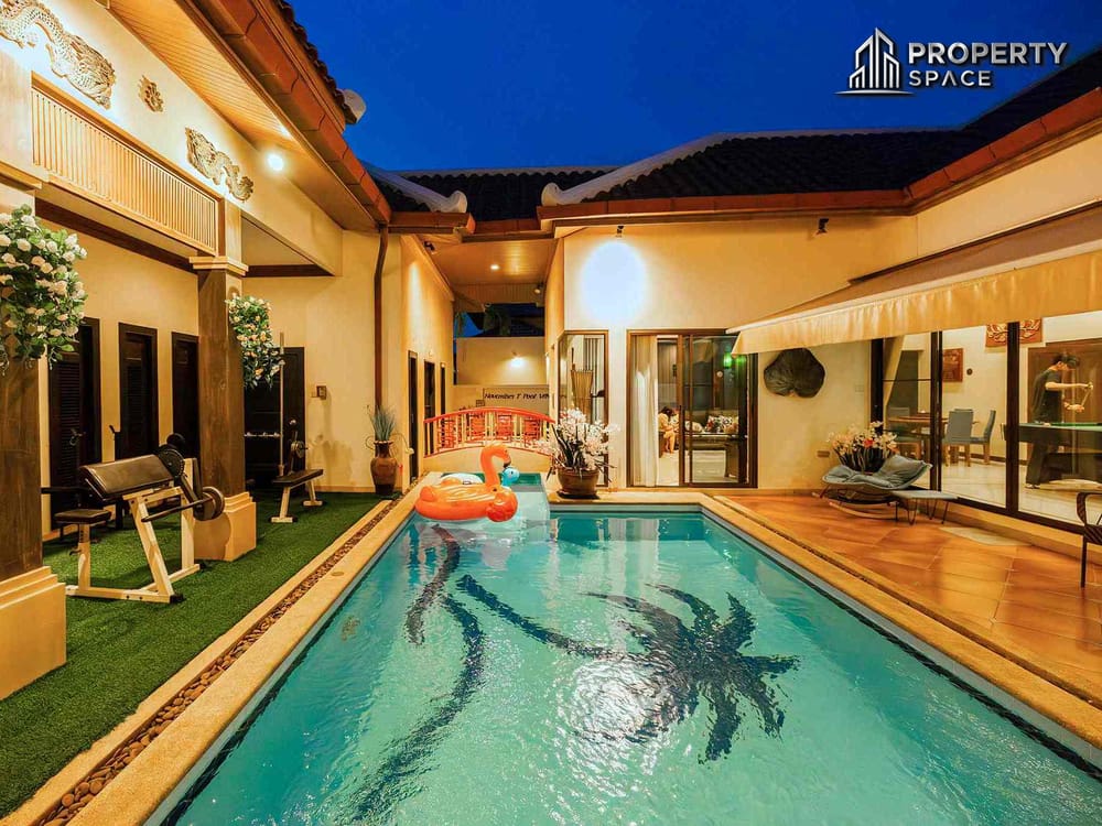 Serene 4-Bedroom Thai Bali-Style Pool Villa Near Jomtien Beach – For Rent Image 3