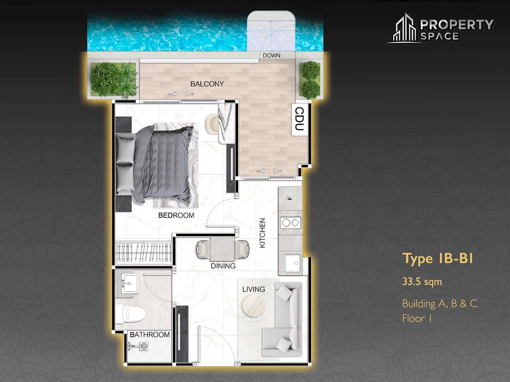 Pre-Sale 1 Bedroom (FQ) 34 Sqm Pool Access In Zenith Pattaya Condo For Sale Image 1