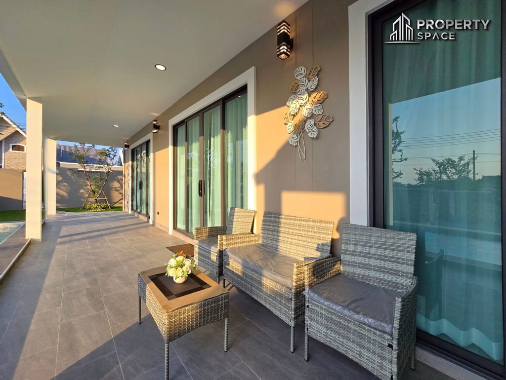 New Nordic-Style 3-Bedroom Corner Pool Villa Near Mabprachan Lake Pattaya For Sale Image 8